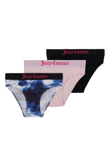 Juicy Couture Girls Blue Briefs 3 Pack