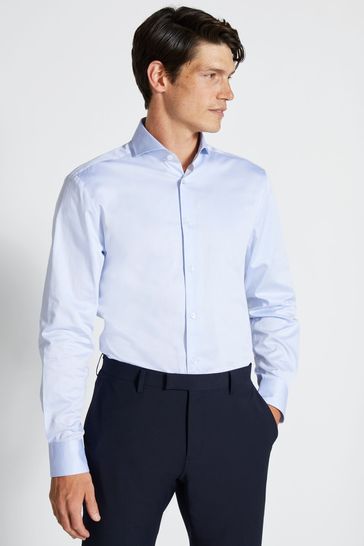 MOSS Tailored Fit Satin Weave Shirt