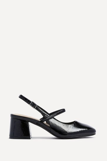 Closed toe top black dress shoes