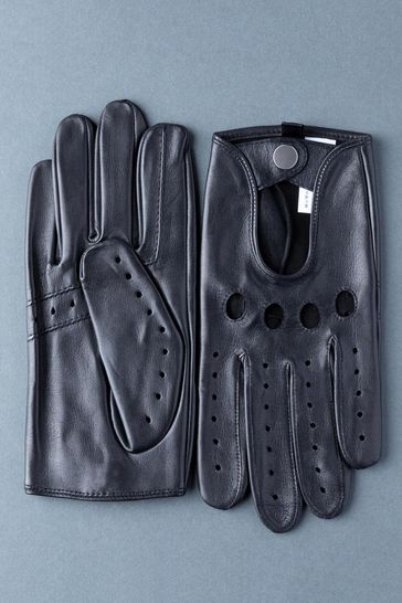 Lakeland Leather Monza Black Leather Driving Gloves