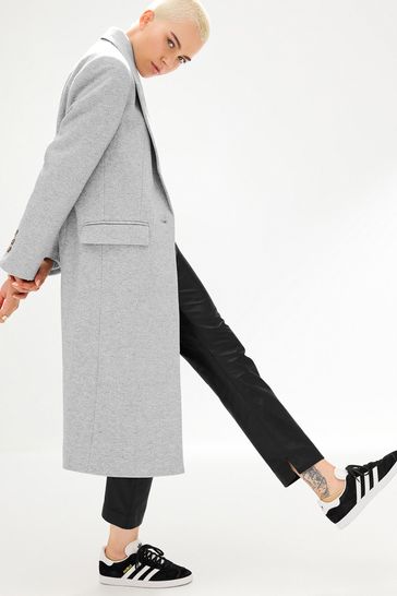 Next grey revere coat sales