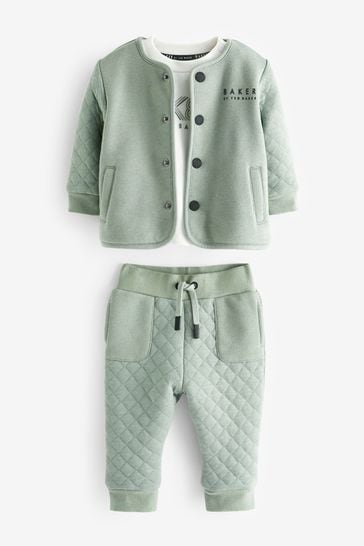 Buy Baker by Ted Baker Green Quilted 3 Piece Set from Next Luxembourg