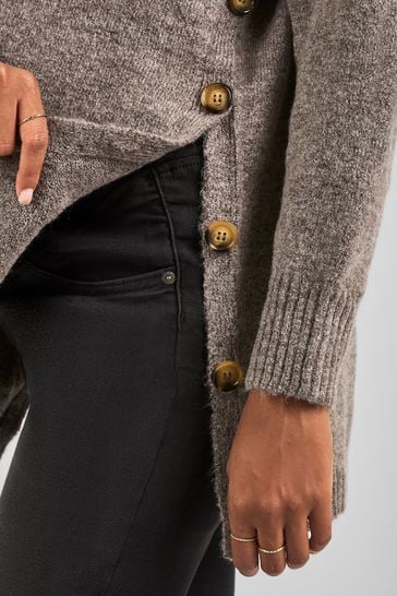 JoJo Maman B b Mocha Turtle Neck Maternity Nursing Jumper