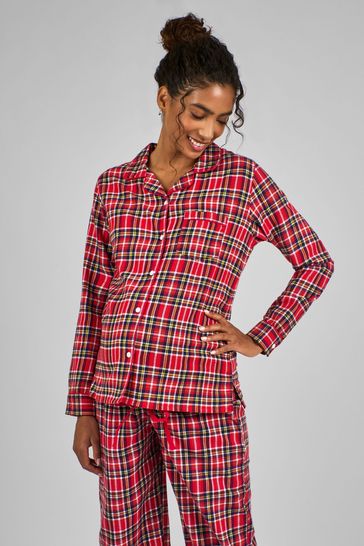 JoJo Maman B b Red Tartan Maternity Nursing Pyjama Set