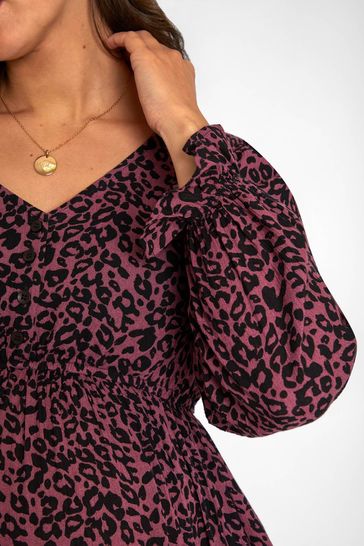 Next pink animal print dress 2025
