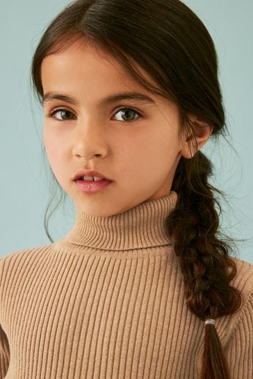 Tan polo top neck