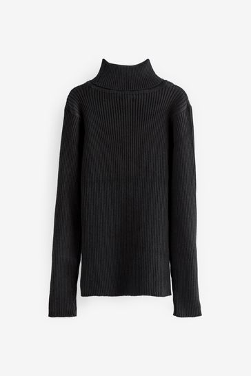 Black roll on sale neck