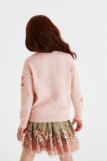 Buy Pink Sequin Unicorn Knitted Jumper 3 16yrs from Next Luxembourg