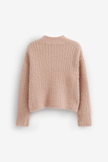 Buy Pink Funnel Neck Cosy Jumper 3 16yrs from Next Luxembourg