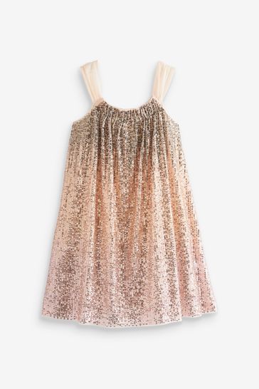 Buy Neutral Ombre Sequin Occasion Dress 3 16yrs from Next Germany