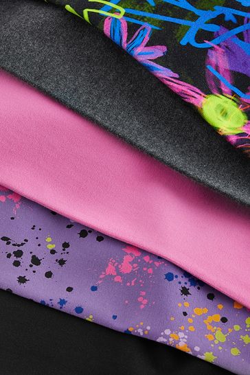 Graffiti print leggings hot sale