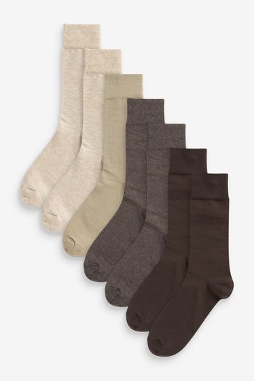 Neutral 7 Pack Mens Cotton Rich Socks