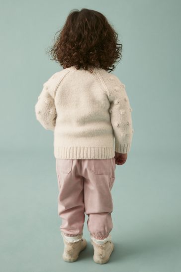 Cream bobble cardigan hot sale