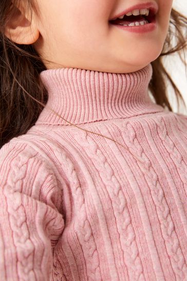 Baby girl roll neck jumper clearance
