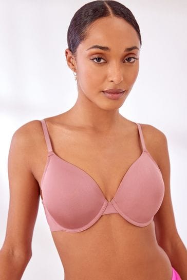 Buy Plum Purple/Pink Light Pad Full Cup Smoothing T-Shirt Bras 2 Pack from  Next USA