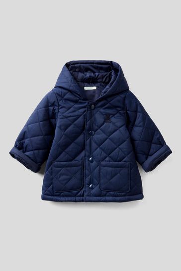 Benetton Quilted Hooded Coat