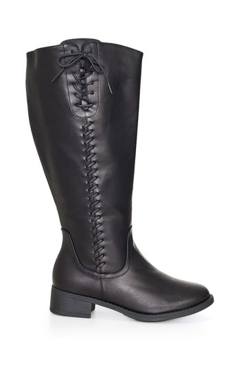 Evans Extra Wide Fit Leslie Tall Black Boots