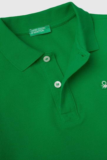 Buy Benetton Boys 100 Cotton Logo Polo Shirt from the Laura Ashley online shop