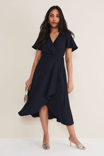 Phase eight deals blue wrap dress