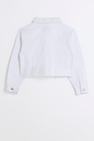 River island white denim jacket on sale