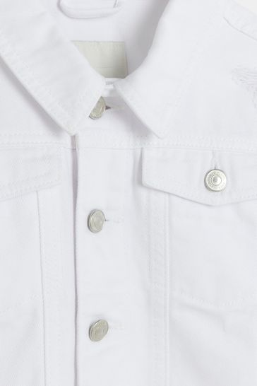 River island 2024 white denim jacket