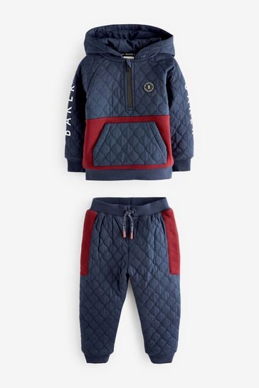 Buy Baker by Ted Baker Navy Quilted Hoodie and Joggers Set from