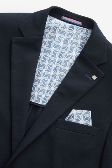 Buy Navy Blue Slim Fit Motionflex Stretch Jersey Blazer from Next Luxembourg