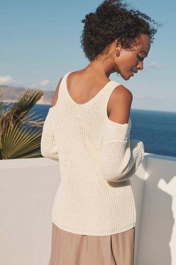 Cut off shoulder sweater online