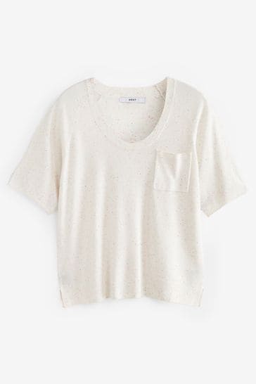 H&m white v neck t shirt online