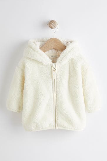 Buy Ecru Baby Cosy Teddy Borg Fleece Bear Jacket 0mths 2yrs from Next Austria