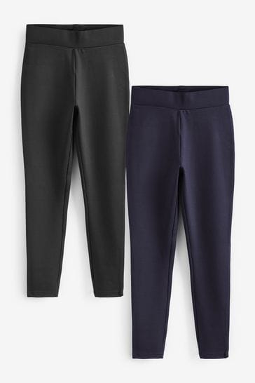 Black/Navy Blue Ponte Leggings 2 Pack