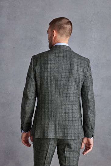 Buy Grey Slim Fit Signature Check Suit Jacket from Next Australia