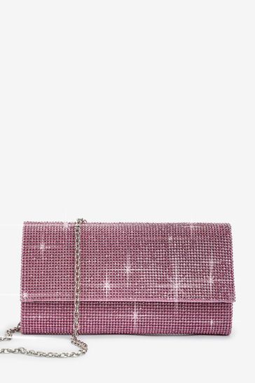 Pink cheap clutch bag