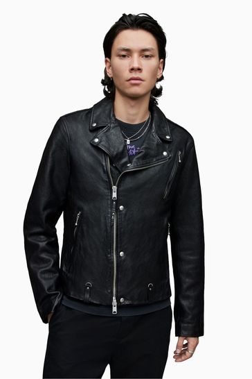 High collar clearance black jacket