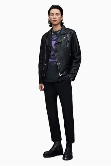 Allsaints maya top leather jacket