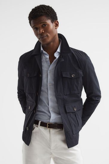 Mens navy on sale field jacket