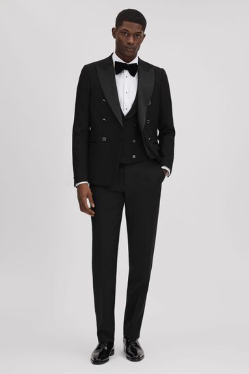 Double breasted tuxedo blazer discount