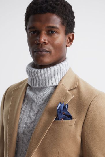 Buy Reiss Camel Langham Single Breasted Cashmere Regular Fit Blazer from Next Lithuania