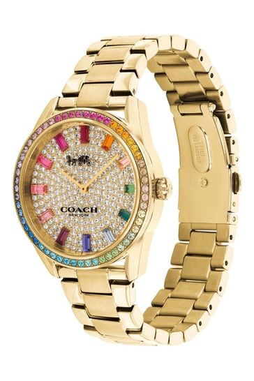 Coach watch on sale gold