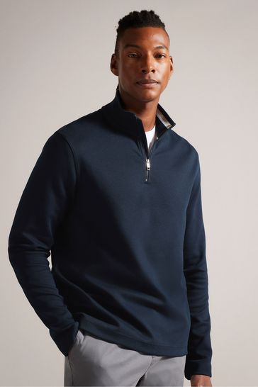 Ted Baker Morric Navy Blue Half Zip Jumper