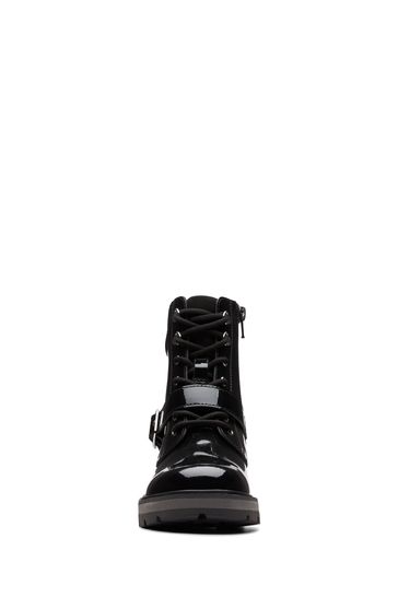Buy Clarks Black Multi Fit Patent Prague Boots from Next Luxembourg
