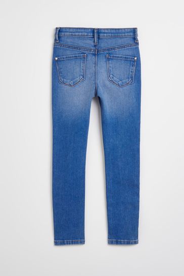 Buy River Island Girls Blue Clean Skinny Jeans from Next Singapore