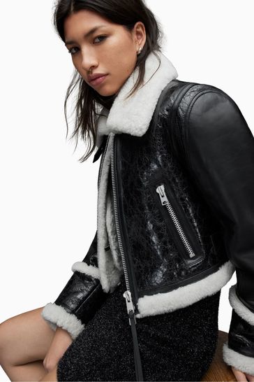 All saints on sale aviator jacket