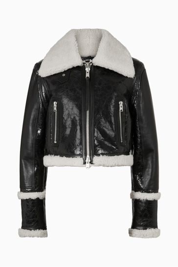Buy All Saints Black Calvert Flying Jacket from Next Luxembourg