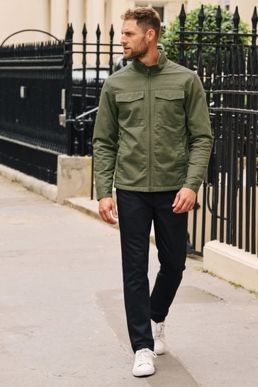 Khaki shacket mens deals