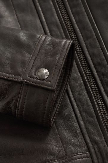 Superdry rotor leather 4 pocket jacket sale