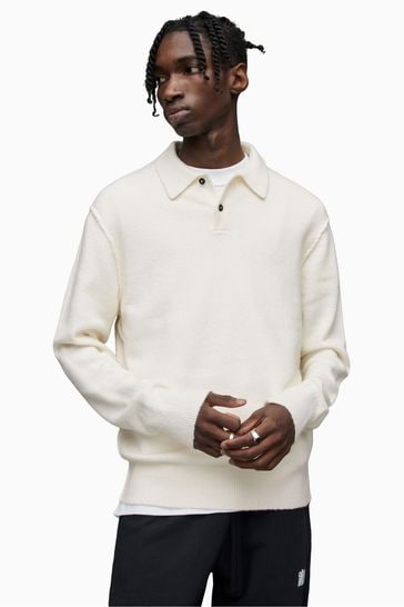 All saints long sleeve polo hot sale