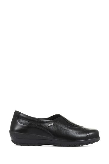 Pavers Black Wide Fit Touch-Fastening Mary Jane Shoes