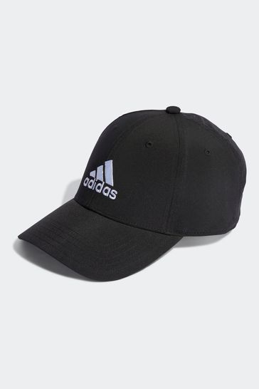 adidas Black Adult Embroidered Logo Lightweight Baseball Cap