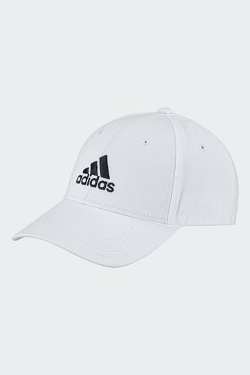 Buy adidas White Adult Cotton Twill Baseball Cap from Next USA